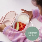 B.Box Leak Proof 2 sections Snackbox for Toddlers - Easy to Carry & BPA free - Lemon Twist Yellow