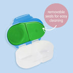 B.Box Leak Proof 2 sections Snackbox for Toddlers - Easy to Carry & BPA free - Lemon Twist Yellow