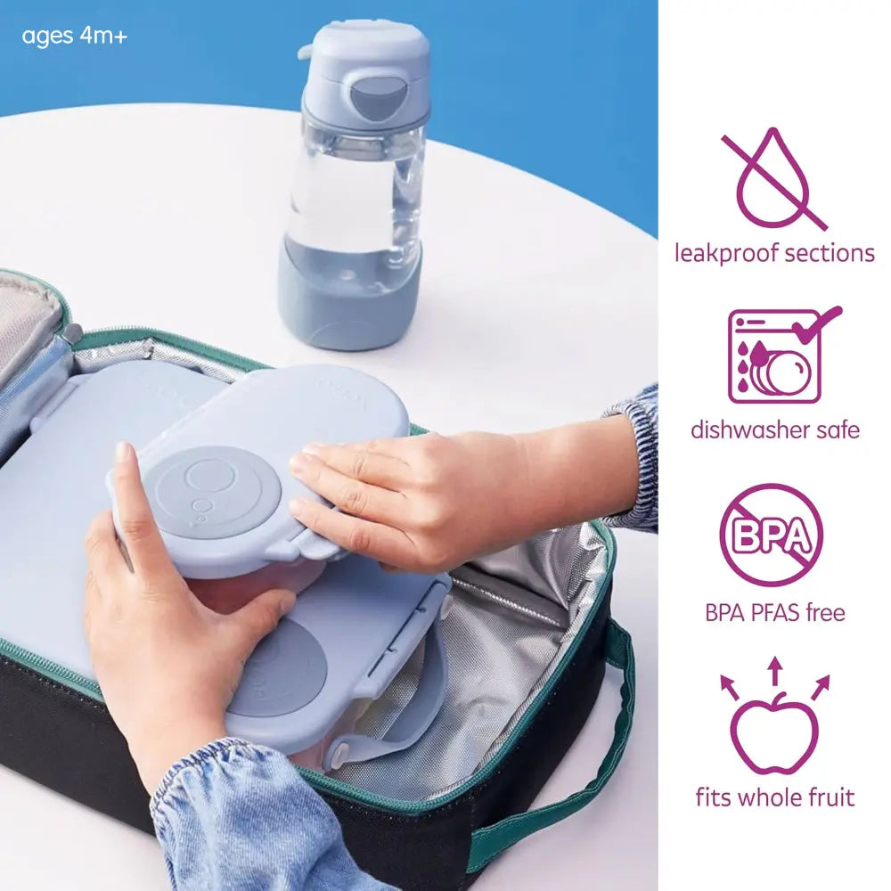 B.Box Leak Proof 2 sections Snackbox for Toddlers - Easy to Carry & BPA free