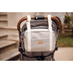 Beaba Mini Paris Baby Diaper Bag – Multifunctional Travel Baby Bag with 5L Capacity, Multi-Pocket Organizer with Stroller Clips, 100% Cotton, Ideal for Moms & Dads