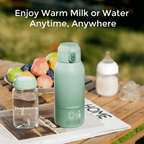 Momcozy Superfast Portable Breast Milk & Water Warmer – Fast Heating, Rechargeable & Travel-Friendly - Green