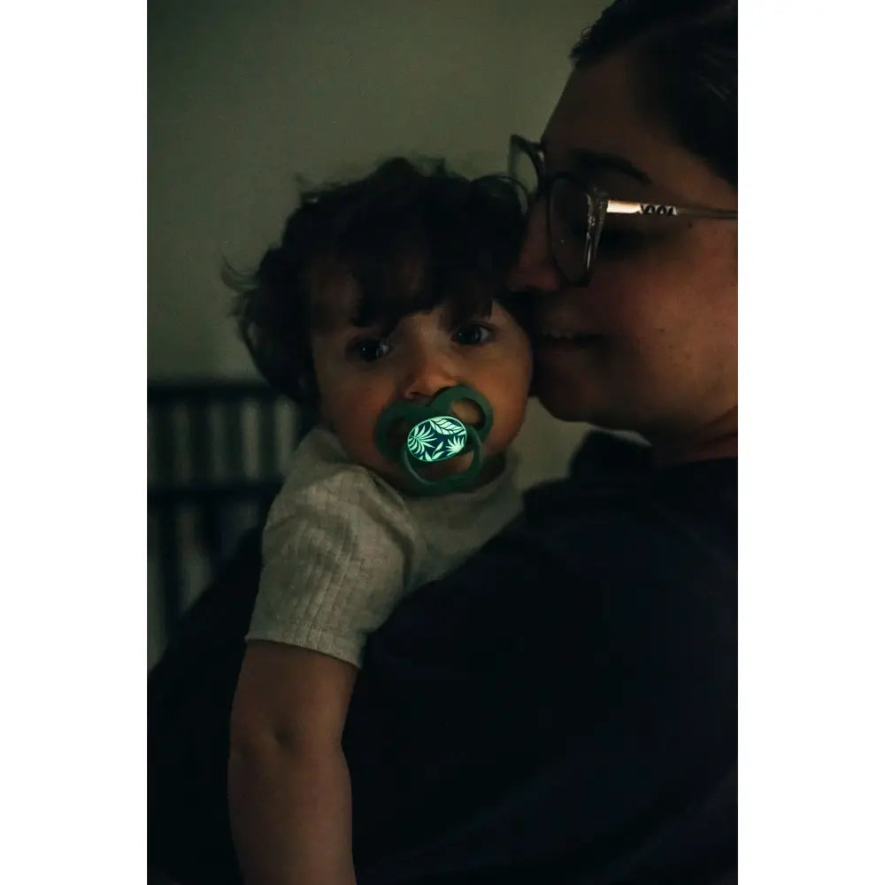 Dr. Brown's Advantage Pacifier, Stage 2, Glow in the Dark, Blue Nature, 2-Pack (PA22004-P4.R1)