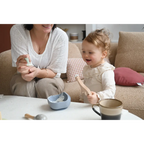Beaba Silicone Suction Bowl - Non-Slip Baby Feeding Bowl for Self-Feeding & Baby-Led Weaning, Ergonomic Design, Supple and Unbreakable Silicone BPA-Free, 4M+