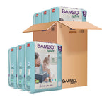 Bambo Nature Monthly Box - Premium Baby Tape Diapers for Babies, Super Absorbent, Breathable, Extra Soft, Dermatologically Tested, Hypoallergenic Infant Nappies With Wetness Indicator