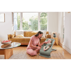 Ergobaby Evolve 3-in-1 Bouncer, Adjustable Multi-Position Baby Bouncer Seat with Newborn Insert, Head to Hip Support, Ergonomic & Lightweight Rocking Chair, Folds Flat for Easy Storage, 2-13 Kgs, Birth - 2 Years with Extra Seat Cover