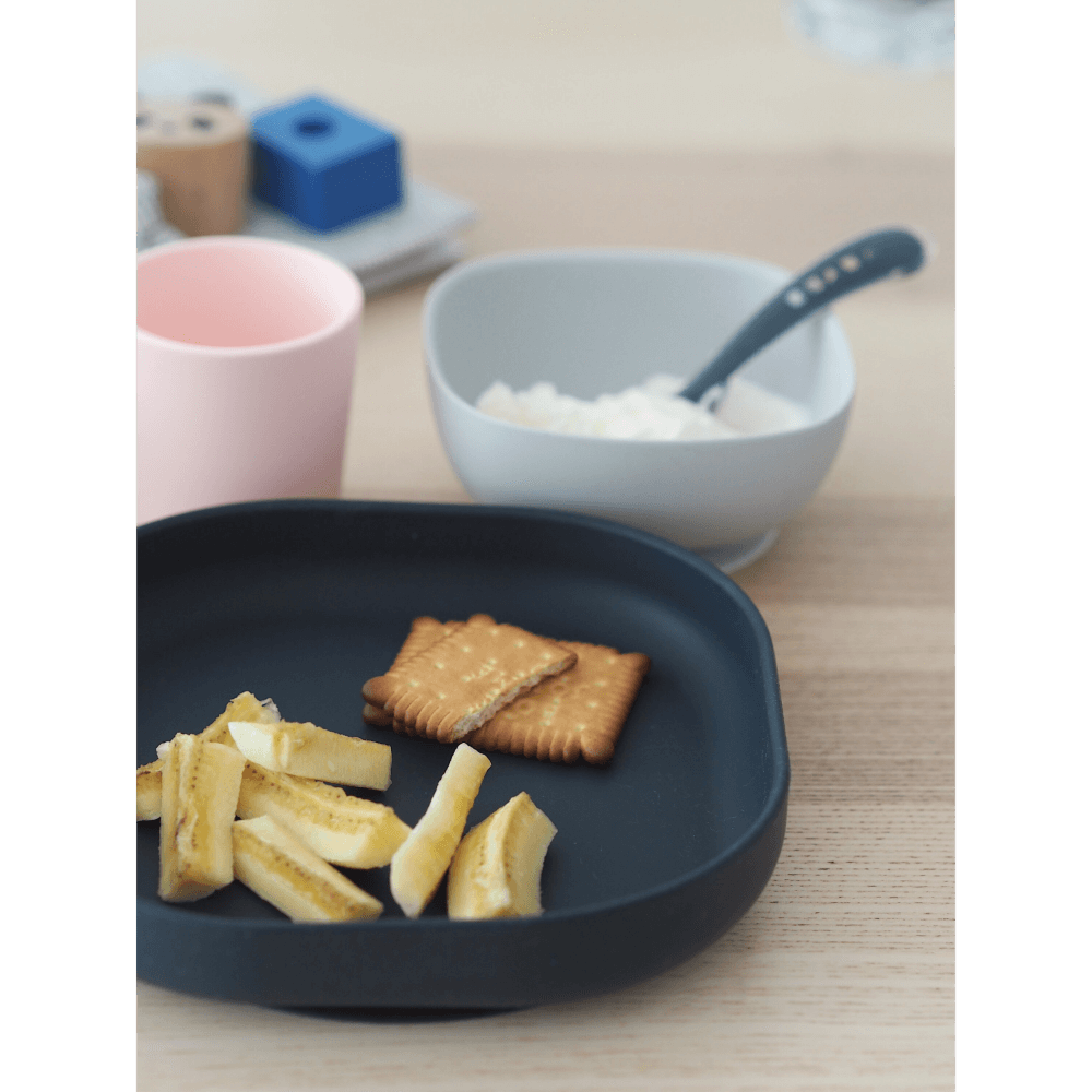 Beaba Silicone 4 Piece Baby Meal Set – Suction Plate, Suction Bowl, Anti-Slip Cup & 2nd Stage Spoon, Non-Slip, Unbreakable, Easy to Clean, BPA-Free Baby Feeding Set for Mess-Free Mealtime Essentials, 4M+