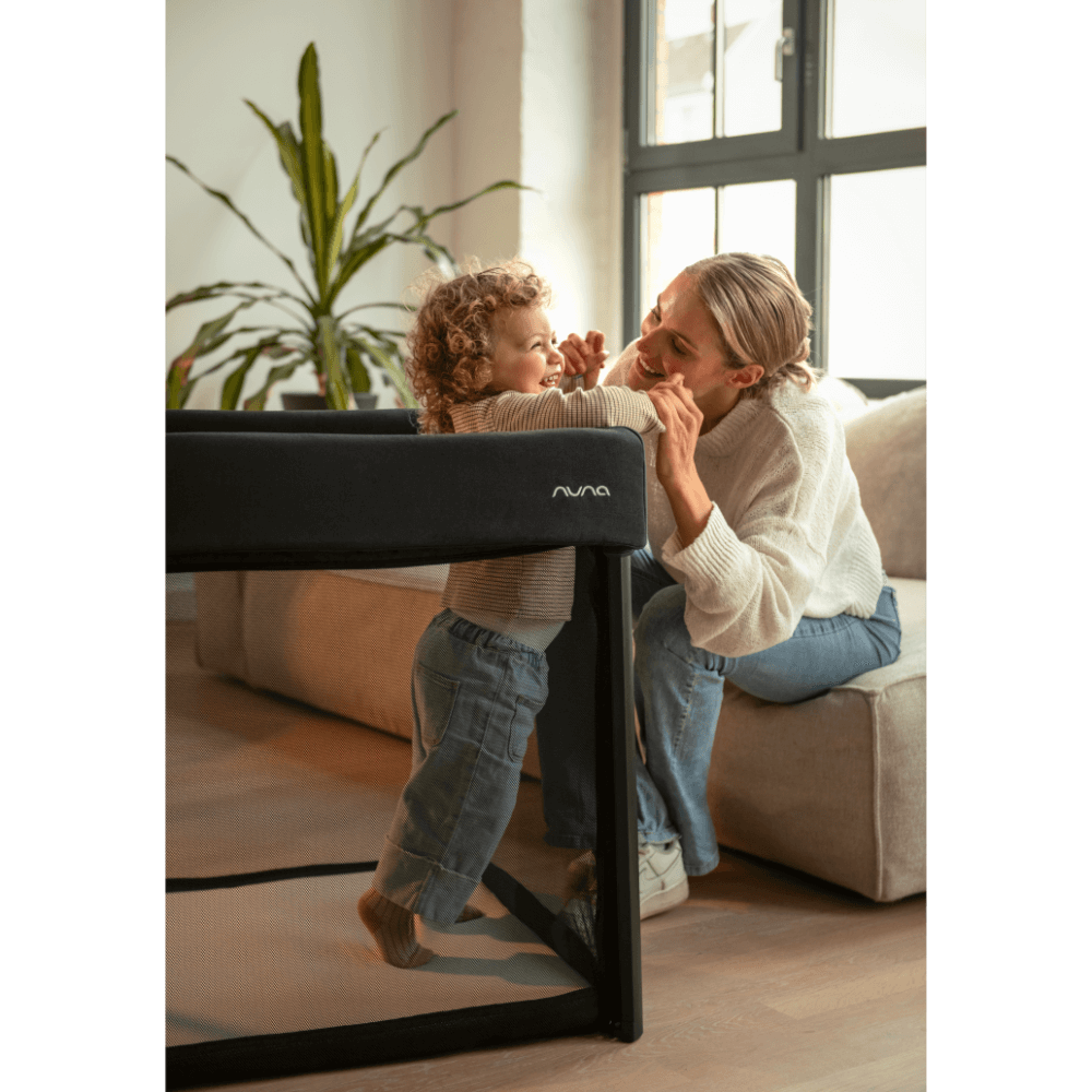 Nuna PAAL Playard & Travel Crib-Functions As A Bassinet-With Padded Edges For Extra Safety-With Removable Mattress & Two Adjustable Mattress Height-Compact Fold & Includes Travel Bag