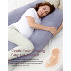 Momcozy G Shaped Pregnancy Pillow Grey