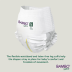 Bambo Nature Premium Baby Pants Diapers for Babies, XL Size (11-17 Kgs), Super Absorbent, Breathable, Extra Soft, Dermatologically Tested, Hypoallergenic Infant Nappies With Wetness Indicator