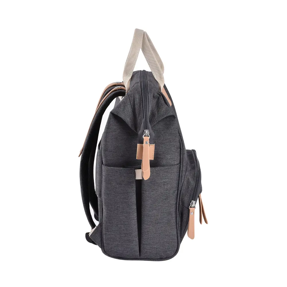 Beaba Wellington Diaper Bag – Stylish Backpack for Moms & Dads – Large Capacity Baby Bag with Changing Mat, Insulated Bottle Holder, Multiple Pockets, Durable, Water-Resistant – Travel & Everyday Use