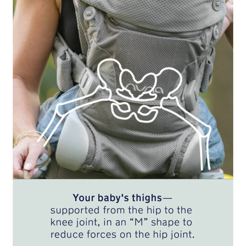 Nuna Cudl Clik Baby Carrier-4 Carry Positions-Innovative Leg Openings-For 0 to 3Y (Upto 16Kg) - Caviar