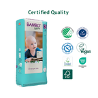 Bambo Nature Premium Baby Tape Diapers for Babies, Medium Size (4-8 Kgs), Super Absorbent, Breathable, Extra Soft, Dermatologically Tested, Hypoallergenic Infant Nappies With Wetness Indicator