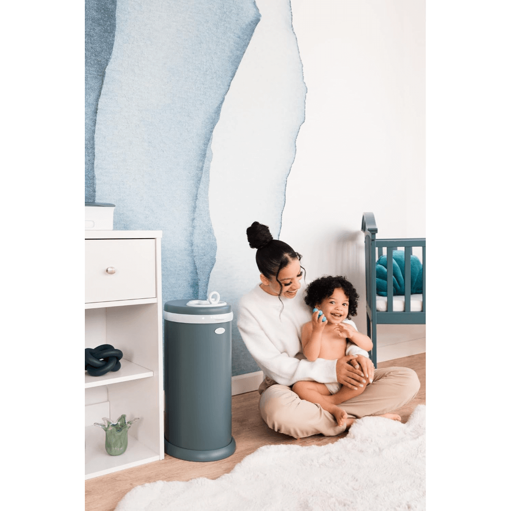 Ubbi Steel Odor Locking Diaper Pail - Open Water
