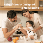 Momcozy Natural Breastfeeding Baby Bottles 11oz Wide-Neck Breast Milk Containers - Set of 4 (Green)