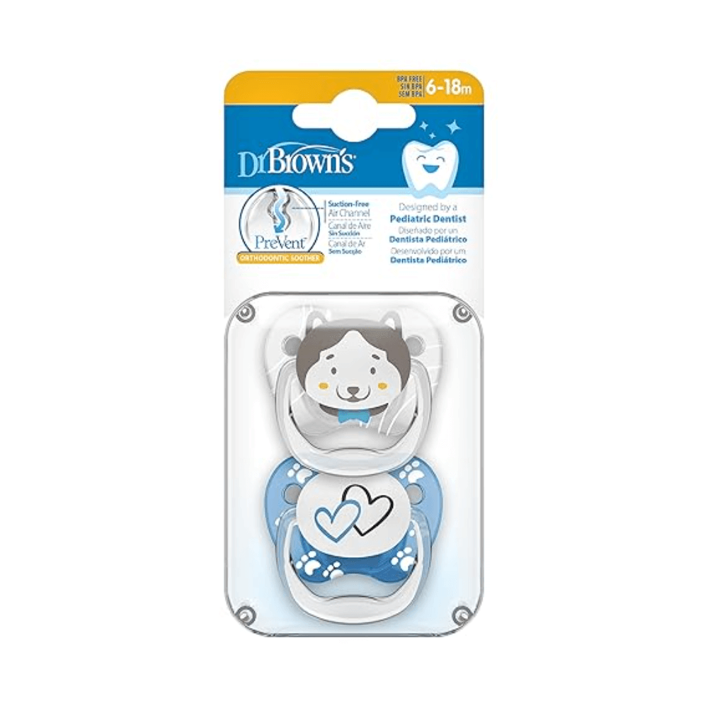 Dr. Brown’s Prevent Printed Shield Soother – Stage 2 (Pack of 2)