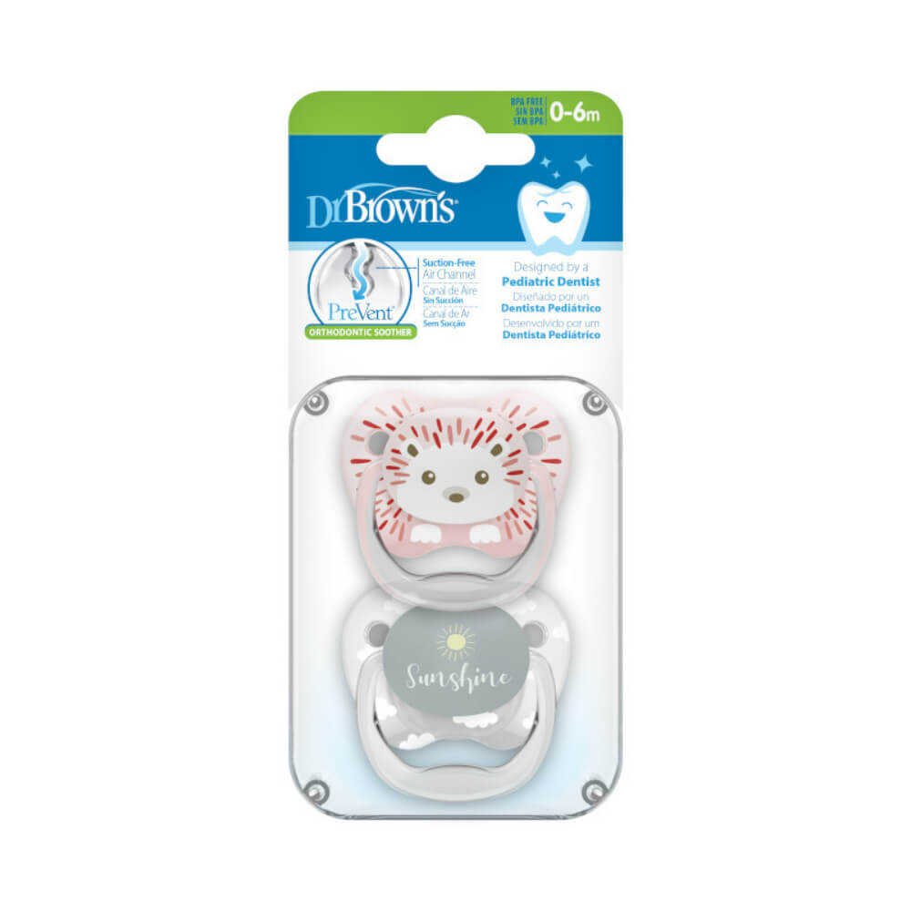 Dr. Brown's Prevent Printed Shield Stage 1 Soother - Pack of 2