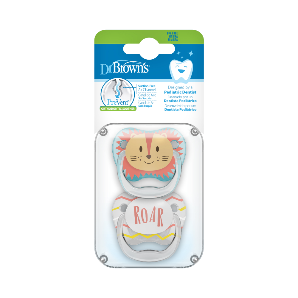 Dr. Brown's Prevent Printed Shield Stage 1 Soother - Pack of 2