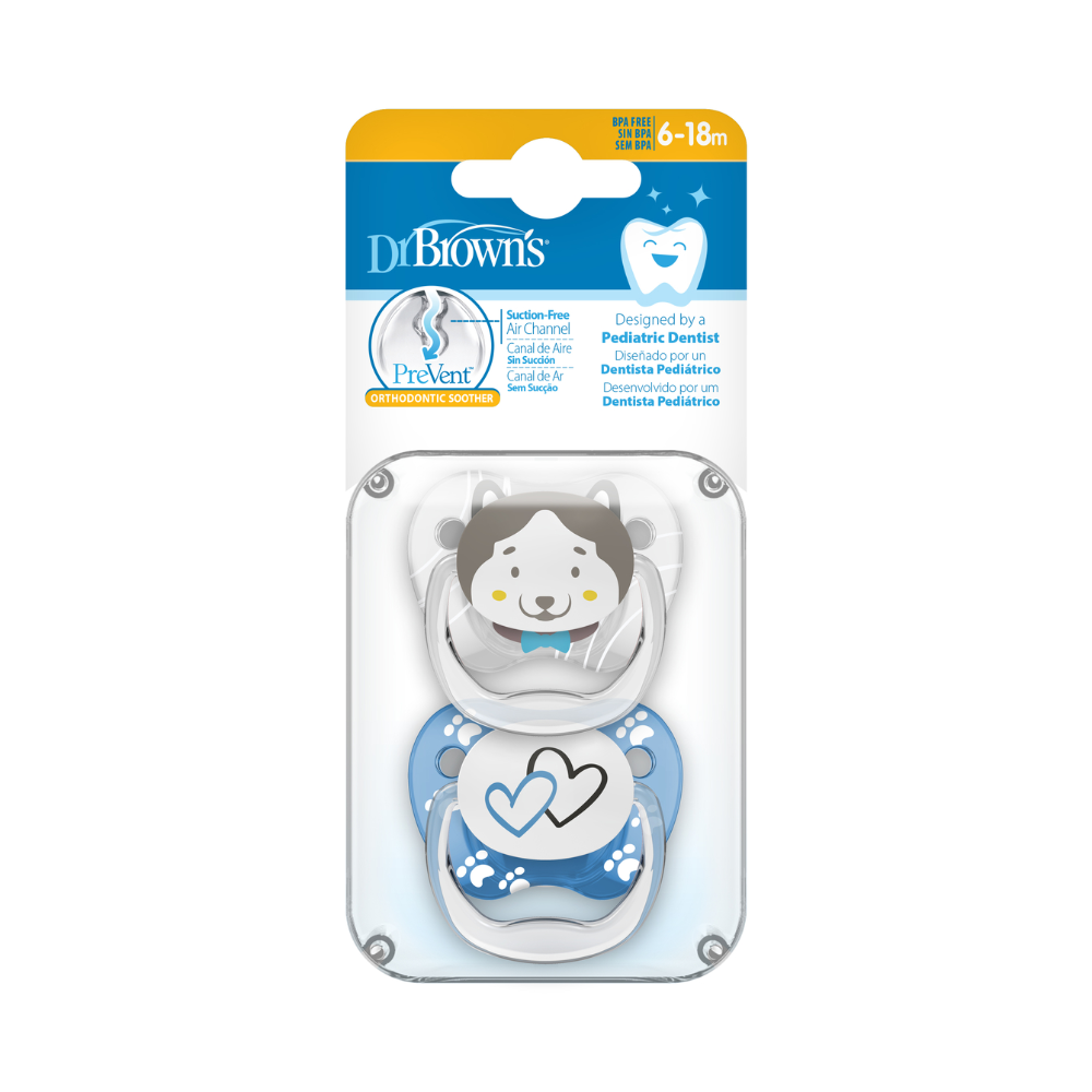 Dr. Brown's Prevent Printed Shield Stage 2 Soother - Pack of 2