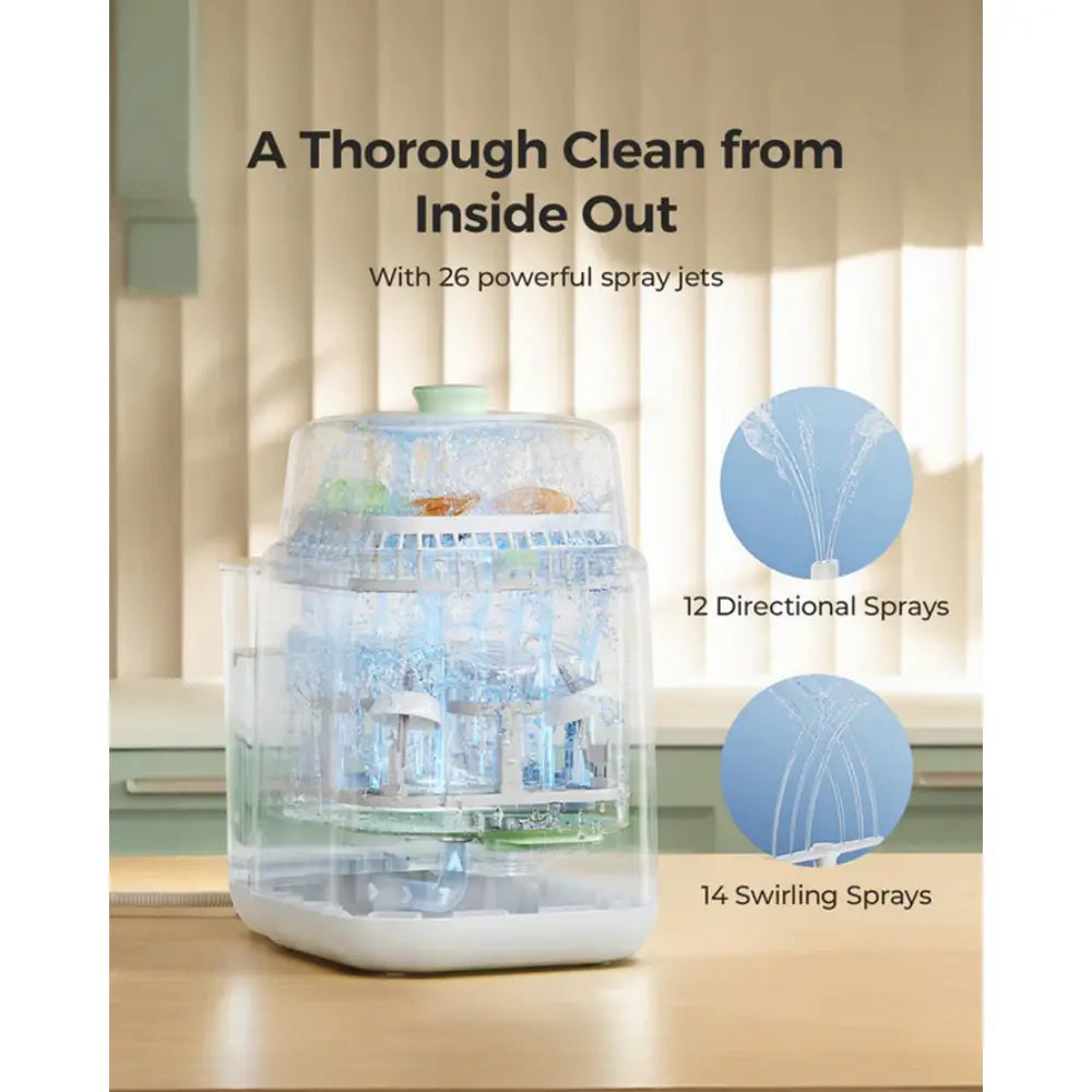 Momcozy KleanPal Pro Baby Bottle Washer and Sterilizer-Fast Steam Cleaning & One-Touch Operation-9 Cleaning Mode