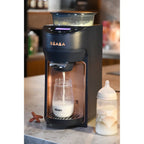 Beaba Milkeo Plus Automatic Baby Bottle Maker & Formula Dispenser - Instant Warm Bottles in 20 Sec, Smart Touchscreen, Multiple Temperature Settings, Baby Formula Mixer & Milk Maker for Infants, Night Blue, 0m+