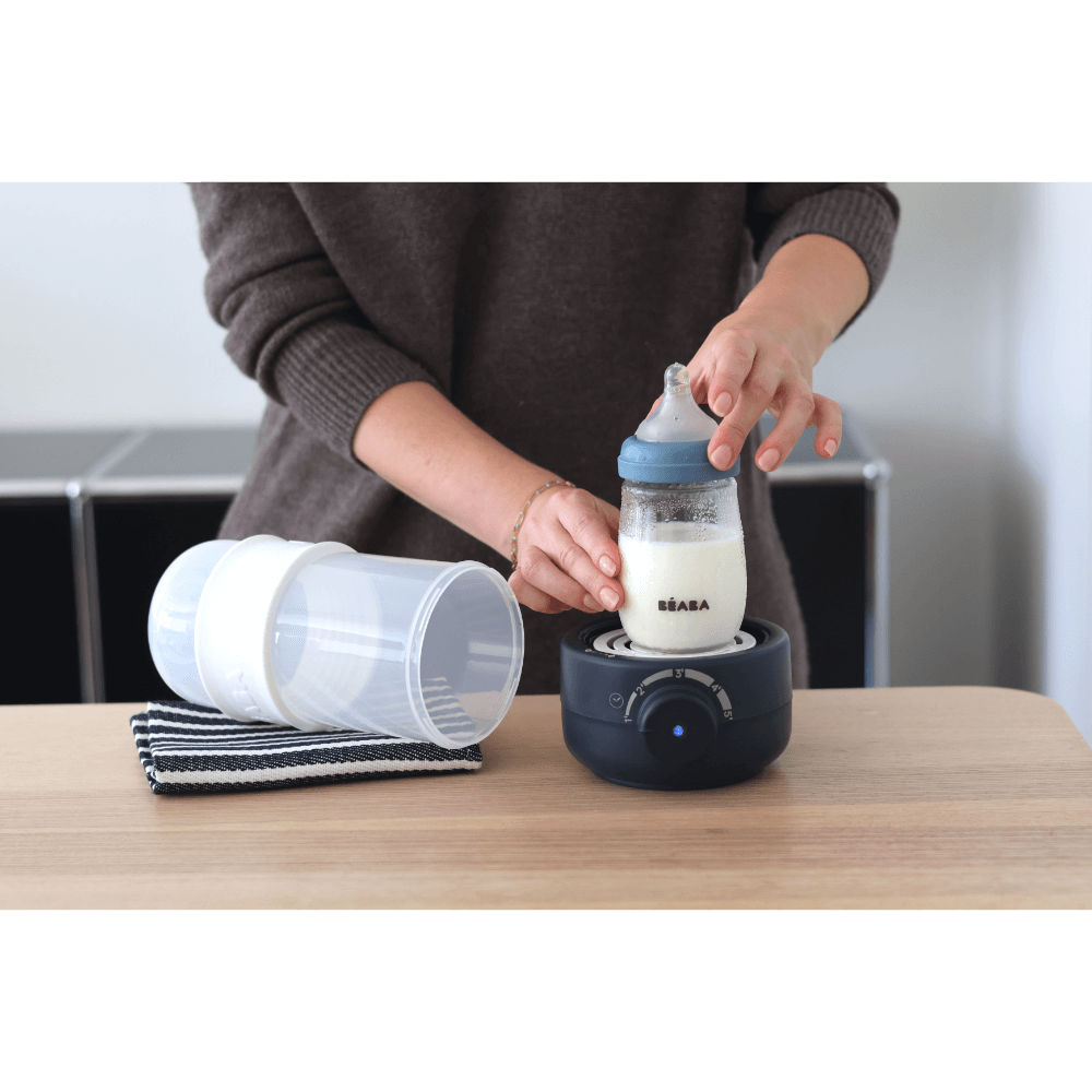 Beaba Baby Bottle Warmer, 3-in-1 Multifunctional, Ultra Fast, Portable, Travel Friendly, Reheats Milk, Baby Food, Compact Design , 0m+