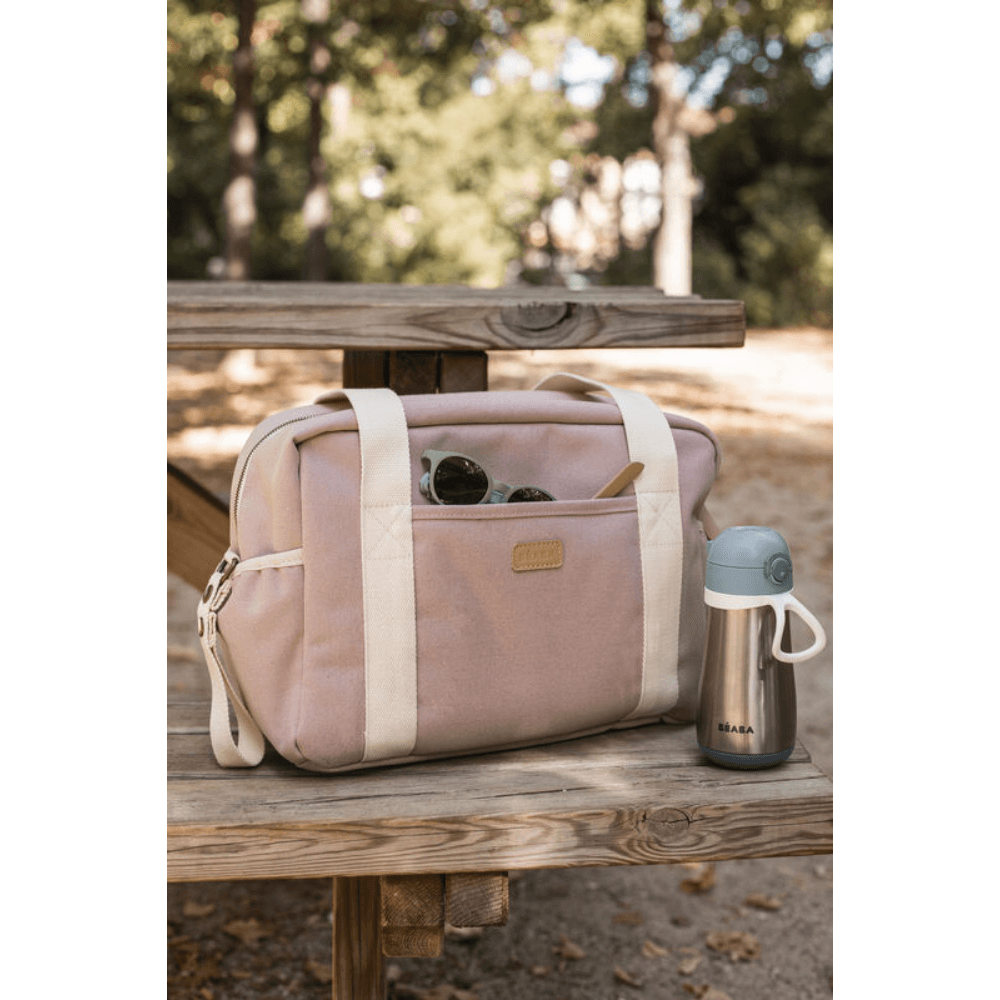 Beaba Paris Baby Diaper Bag – Multifunctional Travel baby Bag with Large Capacity, Multi-Pocket Organizer with Changing Pad, Insulated Bottle Pouch & Stroller Clips – Ideal for Moms & Dads On the Go