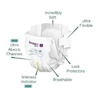 Bambo Nature Monthly Box - Premium Baby Tape Diapers for Babies, Super Absorbent, Breathable, Extra Soft, Dermatologically Tested, Hypoallergenic Infant Nappies With Wetness Indicator