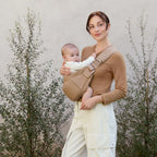 Ergobaby Upsie Sling Baby Carrier, Soft & Ergonomic Carrier with Cushioned Adjustable Shoulder Strap, Bucket Seat, Front Pocket, 100% Breathable Cotton, Perfect for Travel & Everyday Use, 6M - 4Years