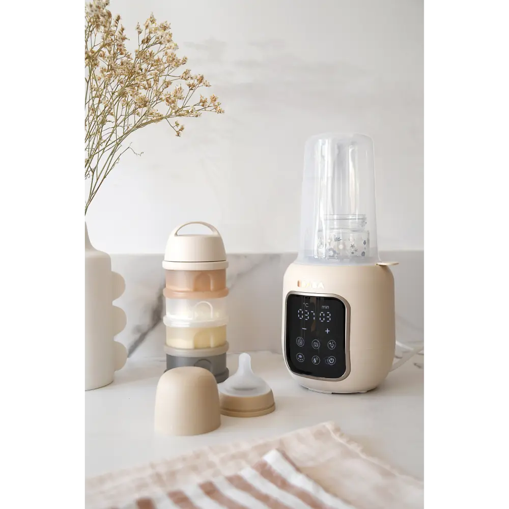 Beaba Multi Milk 5-in-1 Baby Bottle Warmer, Gentle Breast Milk Heating, Fast Steam Mode, Defrost & Baby Food Warmer with LED Display, Touch Screen & Adjustable Timer, Portable, 0m+