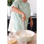 Beaba 2-in-1 Waterproof Bib with Detachable Sleeves, Foldable Food Catcher Pocket, Adjustable Snap Fit & Elastic Cuffs, Soft & Easy-Clean Bib for Feeding & Activities, 4M+