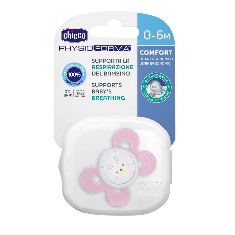 Chicco Soother Physio Comfort Pink Sil (2 - 6 months) 1Pc