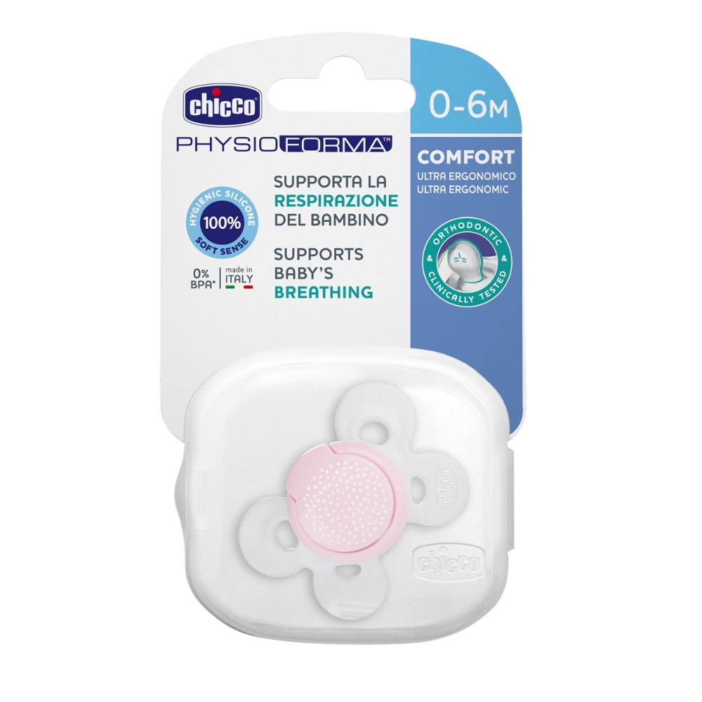 Chicco Soother Physio Comfort Pink Sil (2 - 6 months) 1Pc