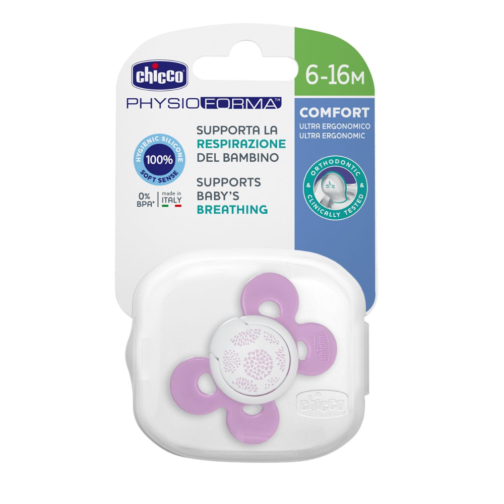 Chicco Soother Physio Comfort Pink Sil 6 - 12 months 1Pc