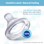 Chicco Well-Being Glass Feeding Bottle (120ml, Slow Flow) - Blue