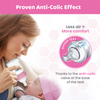 Chicco Well-Being Glass Feeding Bottle (120ml, Slow Flow) - Pink