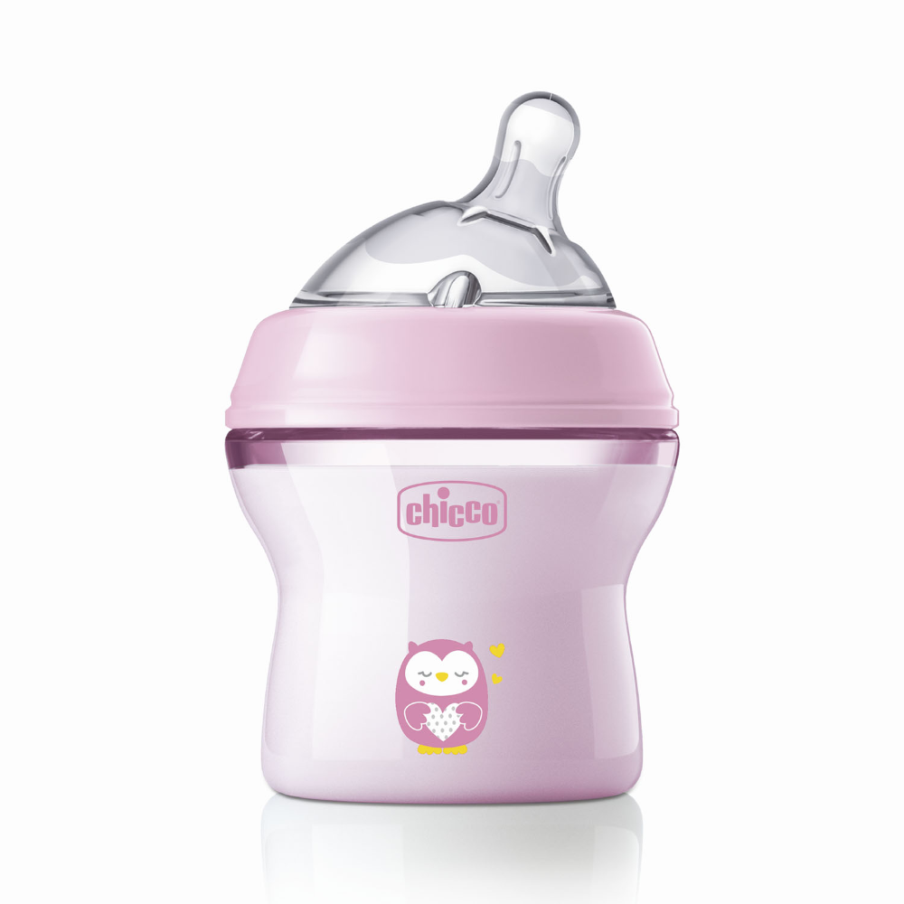 Chicco Natural Feeling Feeding Bottle 0M+ 150ml - Pink