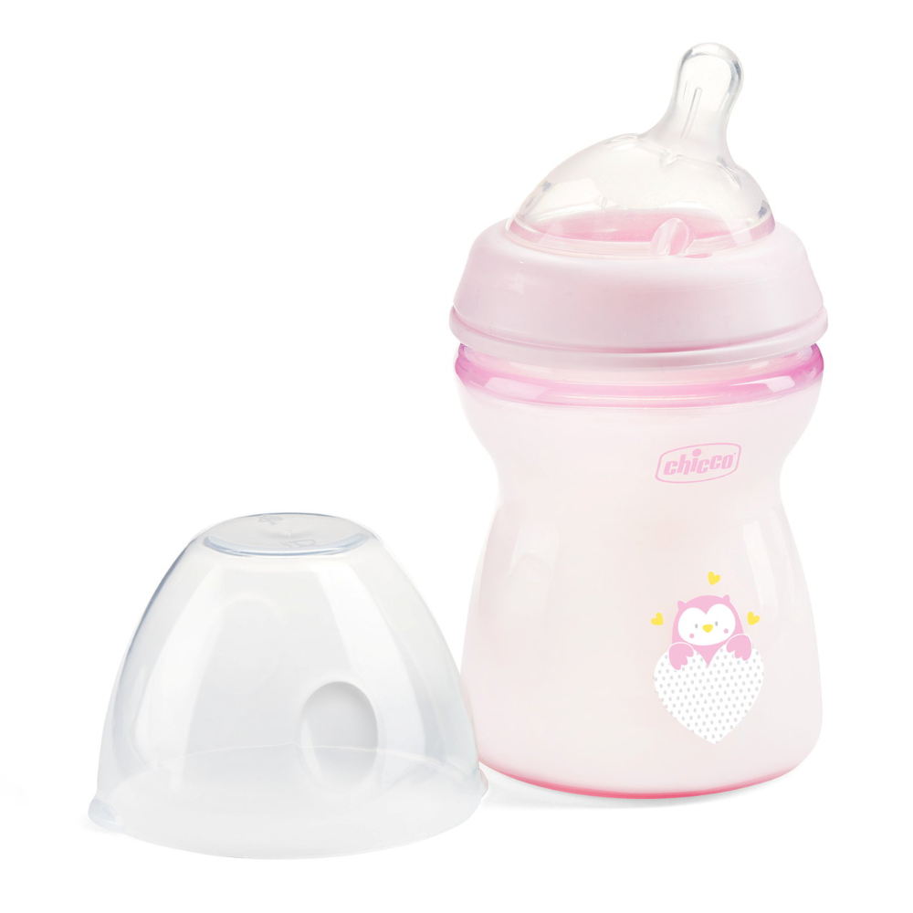 Chicco Natural Feeling Feeding Bottle 2M+ 250ml - Pink