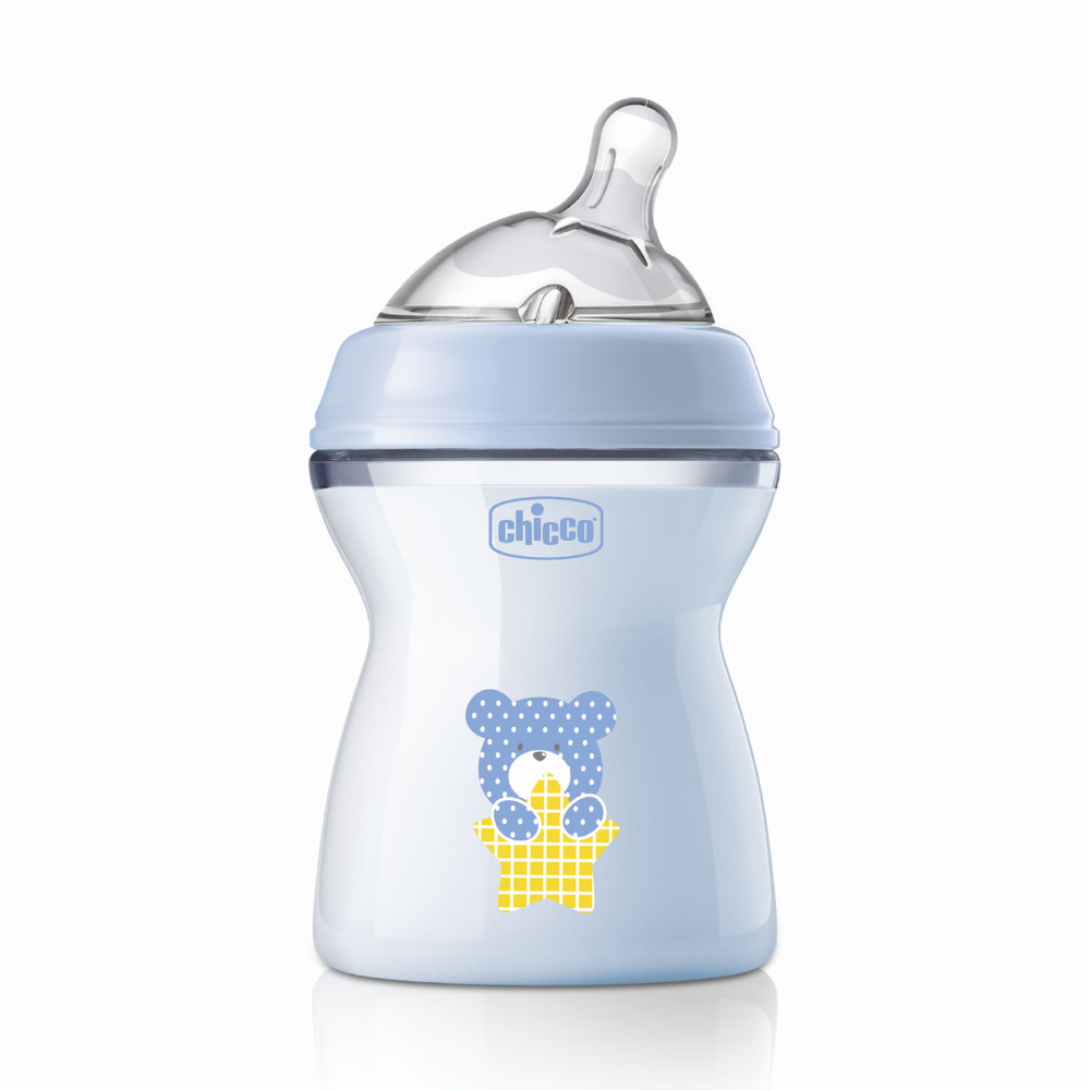 Chicco Natural Feeling Feeding Bottle 2M+ 250ml - Blue