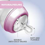 Chicco Natural Feeling Feeding Bottle 6M+ 330ml - Pink