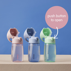 B.Box Straw Drink Bottle Junior 380mL- Leakproof & Easy Carry Bottle for Toddlers & Preschoolers - Free-Flowing
