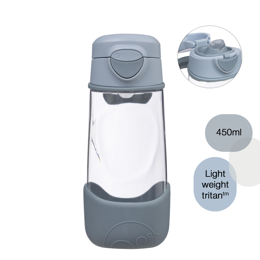 B.Box Flip Top Lid Spout Drink Bottle for kids - Leak Proof & Easy to Carry 450ml