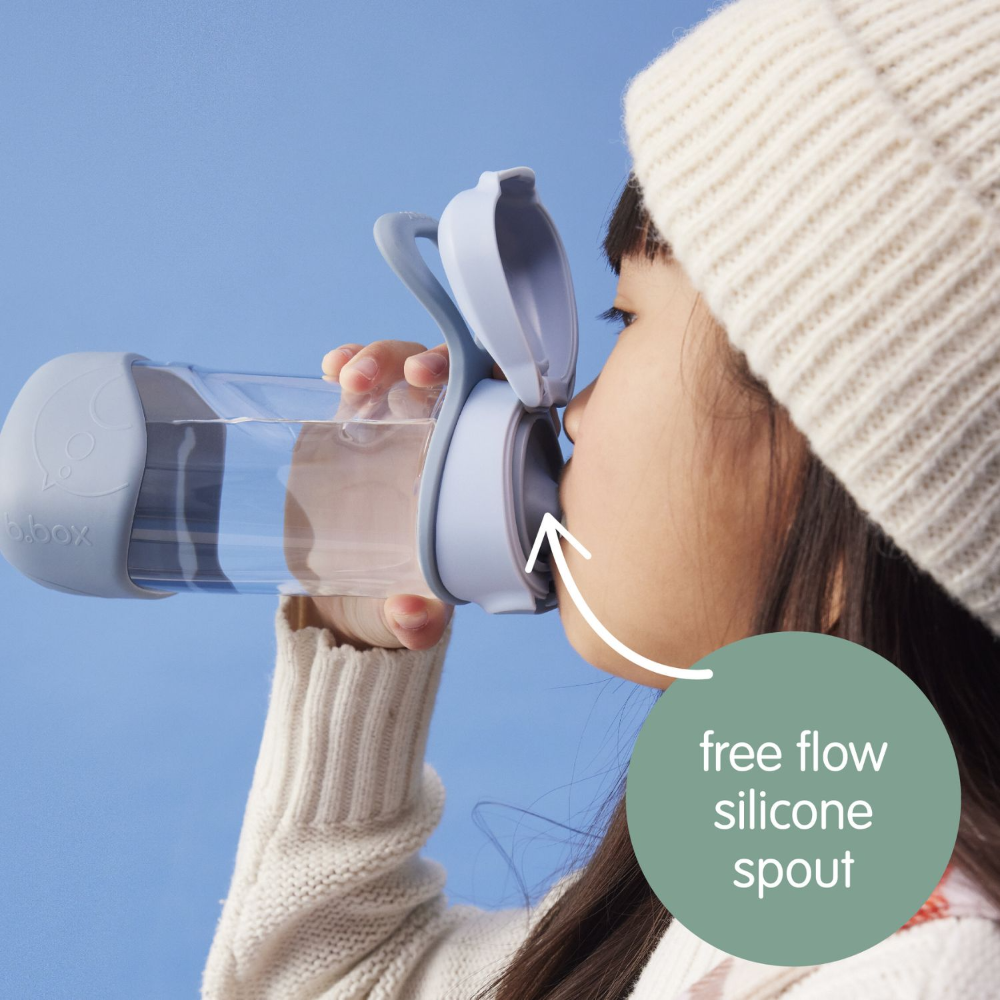 B.Box Flip Top Lid Spout Drink Bottle for kids - Leak Proof & Easy to Carry 450ml