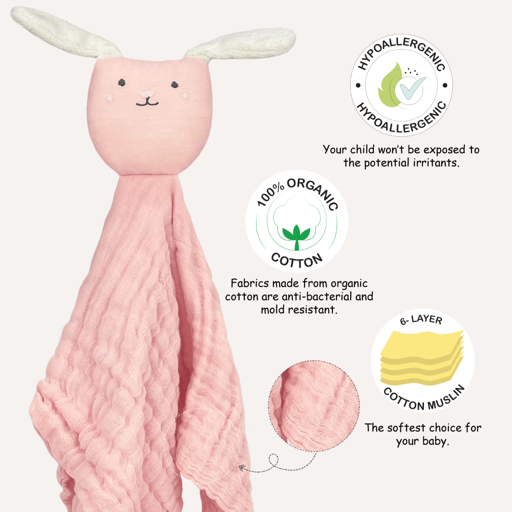 Abracadabra Organics Collectible Security Blanket with Cuddle Toy