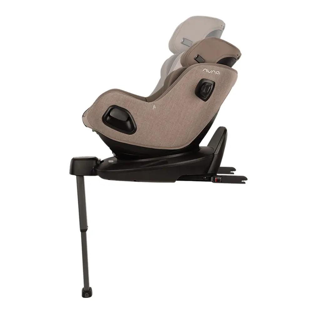 Nuna PRUU Aire Infant Car Seat|Convertible (Forward & Rear Facing)|360 Degrees Rotation with Base|Retractabe Sun Canopy|Moisture Absorbing Airy Mesh|5 Positions Recline In Both Mode|For 0 to 4Y|Upto 19 Kg - Cedar