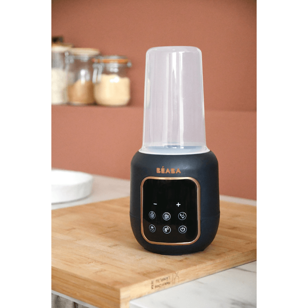 Beaba Multi Milk 5-in-1 Baby Bottle Warmer, Gentle Breast Milk Heating, Fast Steam Mode, Defrost & Baby Food Warmer with LED Display, Touch Screen & Adjustable Timer, Portable, 0m+