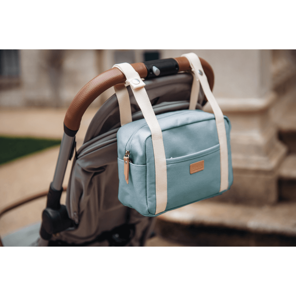 Beaba Mini Paris Baby Diaper Bag – Multifunctional Travel Baby Bag with 5L Capacity, Multi-Pocket Organizer with Stroller Clips, 100% Cotton, Ideal for Moms & Dads