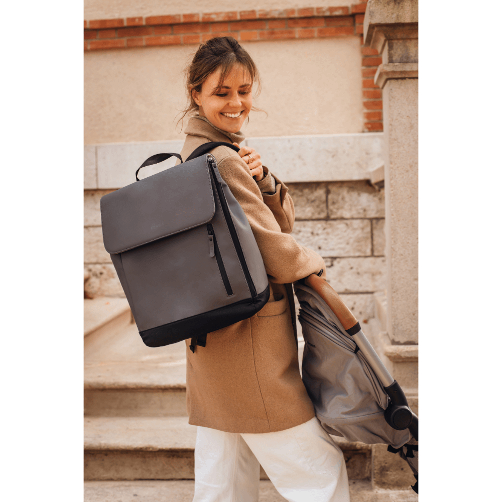Beaba Oslo Baby Diaper Bag – Multifunctional Travel Baby Backpack with Large Capacity, Multi-Pocket Organizer with Changing Pad, Insulated Bottle Pouch & Stroller Clips – Ideal for Moms & Dads On the Go