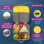 B.Box Warner Bros Batman Kids Lunchbox – 2 Litre, Leak-Proof Bento Style with Gel Cooler Pack, Adjustable Divider & Whole Fruit Compartment – Multicolor