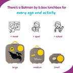 B.Box Warner Bros Batman Kids Lunchbox – 2 Litre, Leak-Proof Bento Style with Gel Cooler Pack, Adjustable Divider & Whole Fruit Compartment – Multicolor