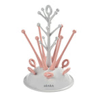Beaba Baby Bottle Tree Drying Rack, Portable, Compact Drying Rack for 6 Bottles and Accessories with Removable Water Collection Tray, Space-Saving & Dishwasher Safe,  Easy to Fold, Suitable for Baby Bottles, Sipper Cups, and Baby Feeding Essentials